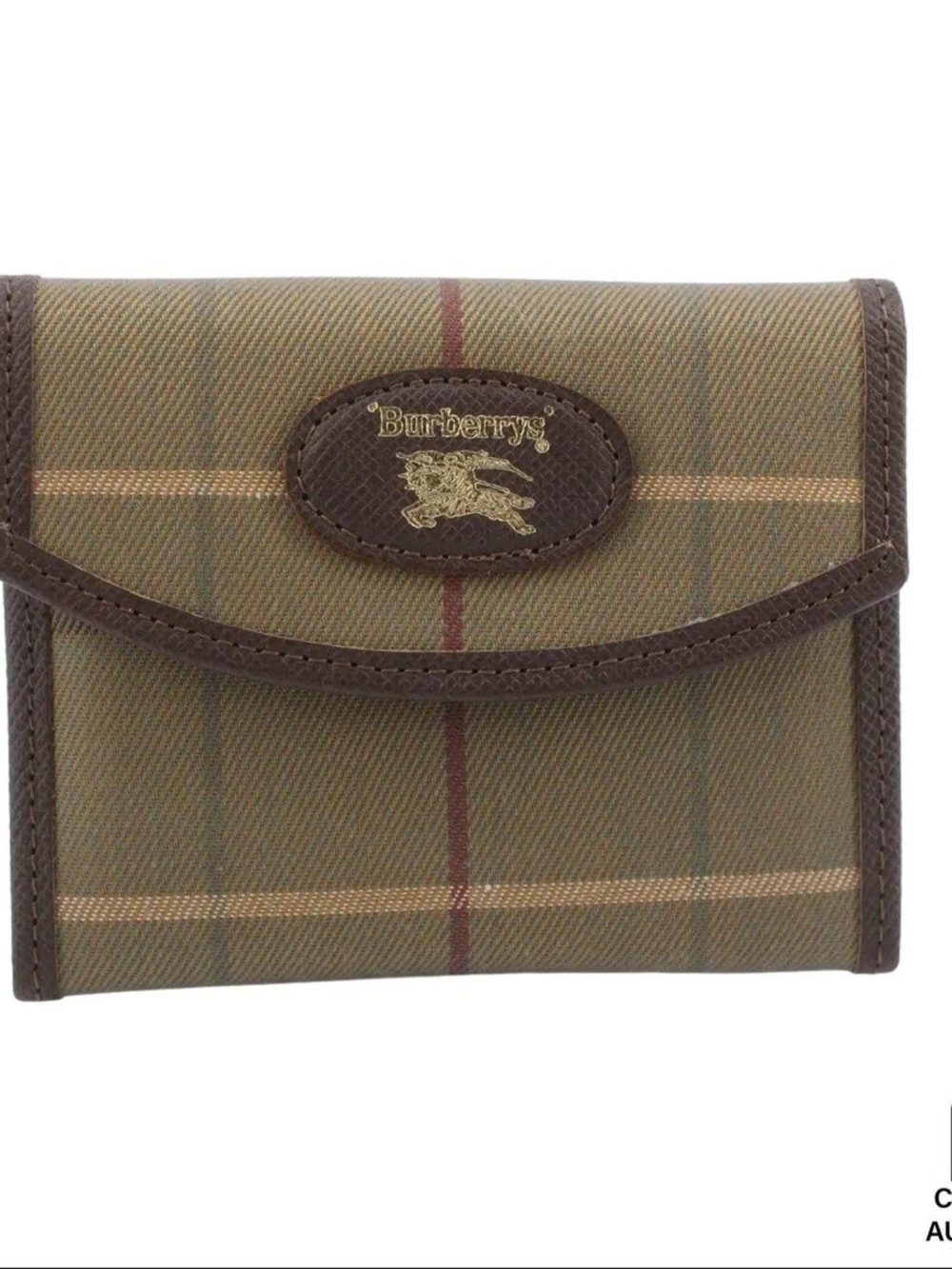 Burberrys Vintage Card Case W/Box&COA